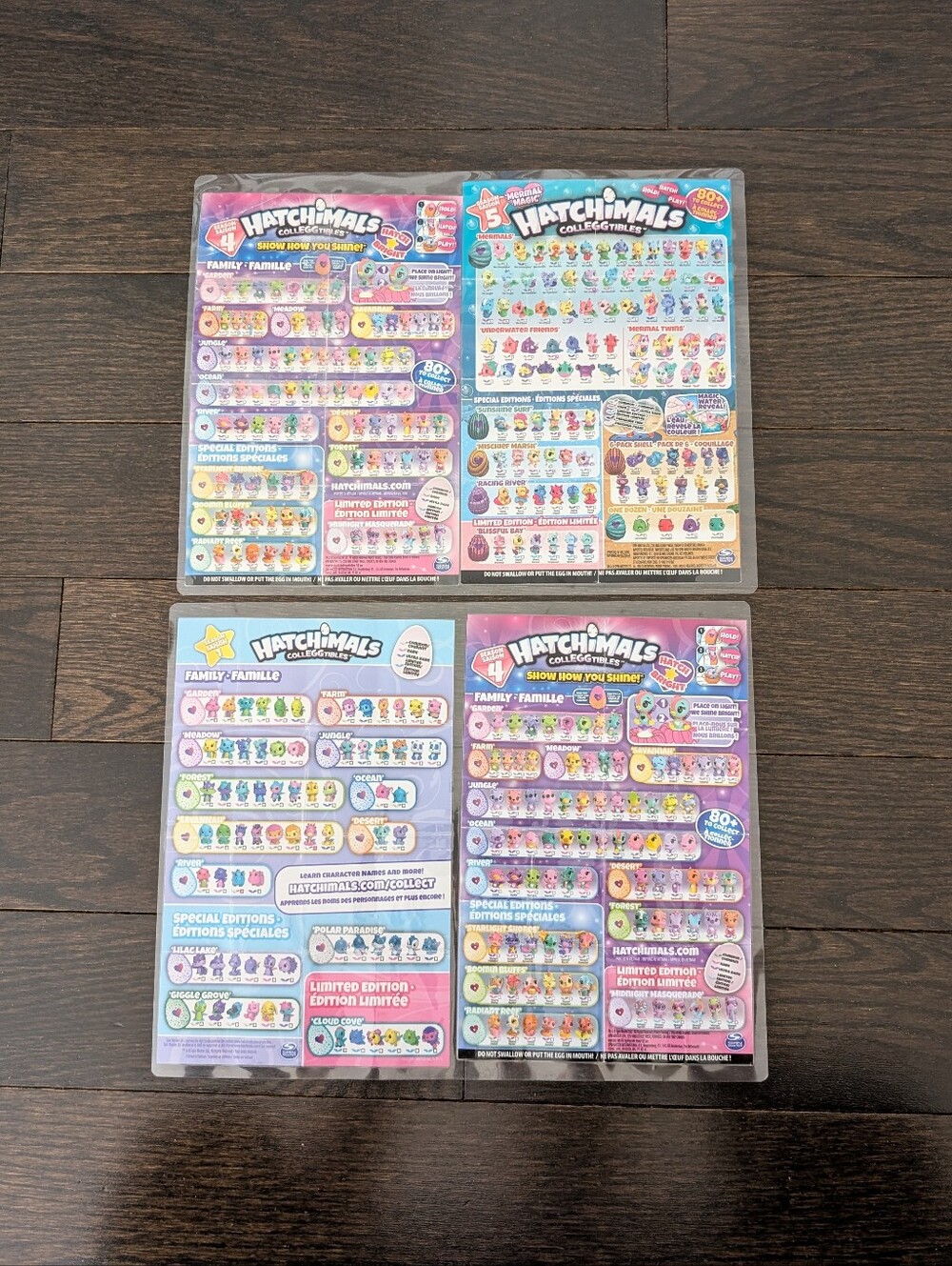 Hatchimals CollEGGtibles collector sheets (2 Sheets). Listing #2